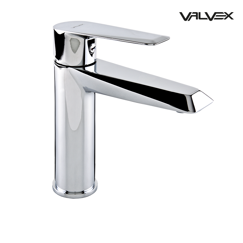 Bateria umywalkowa stojąca z automatycznym korkiem spustowym QUASAR Chrome