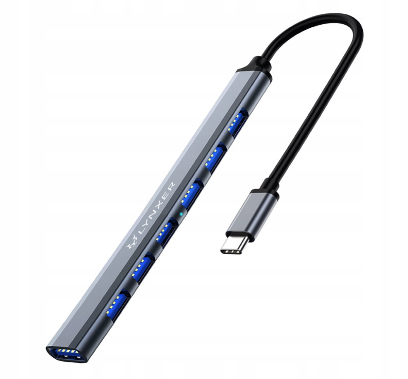 Lynxer - HUB USB ROZDZIELACZ  7w1 USB-C