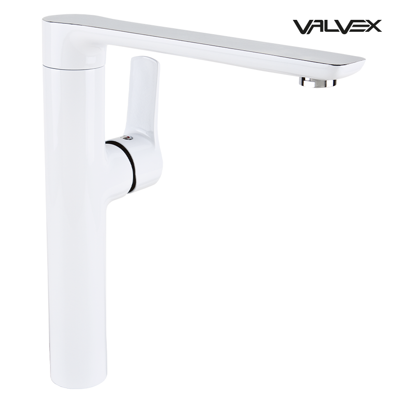 Bateria kuchenna stojąca z dźwignią z boku DALI White