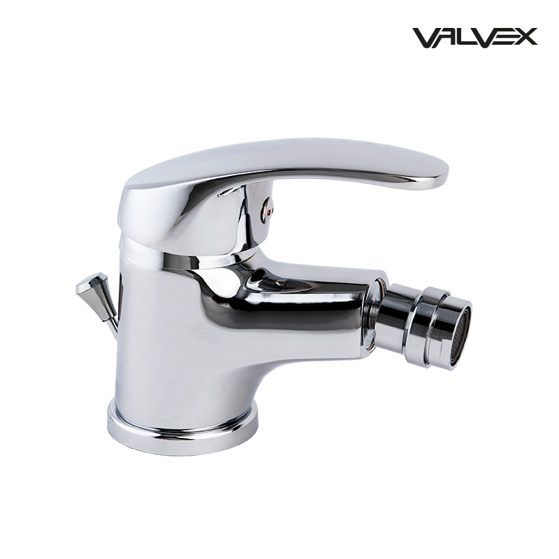 Bateria bidetowa ze spustem LOGIC Chrome