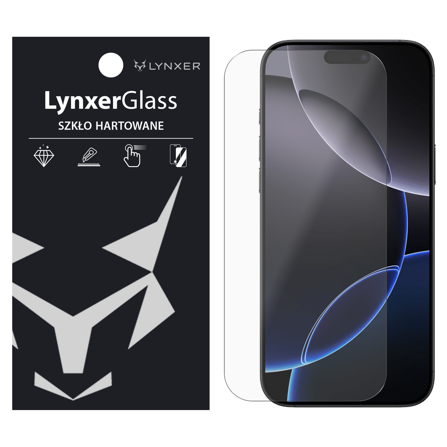 Szkło hartowane 9H Lynxer Glass do iPhone 16 Pro Max