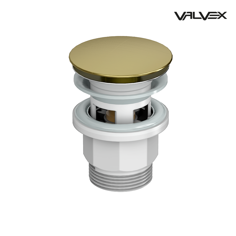 Korek spustowy z przelewem SOFT Brushed Gold