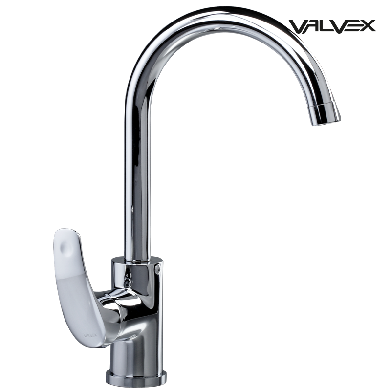 Bateria kuchenna stojąca z dźwignią z boku ANGELO Chrome