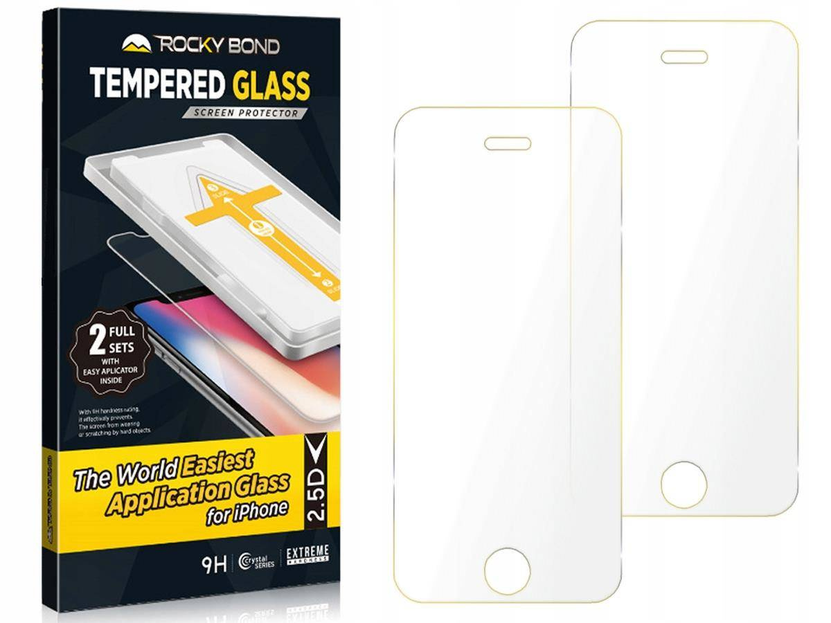 Rocky Bond Szkło Hartowane do Apple iPhone 5/5s/SE 2.5d Easy App Glass