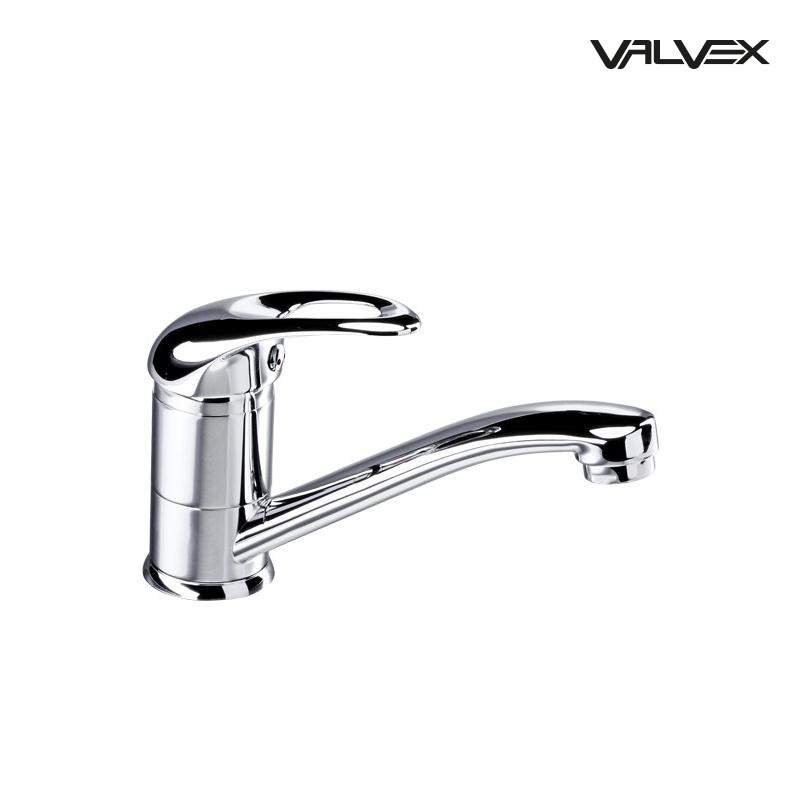 Bateria umywalkowa stojąca z krótką obrotową wylewką GALEO Chrome