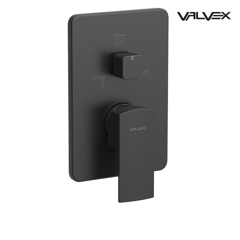 Bateria podtynkowa z przełącznikiem ceramicznym 3-funkcyjnym V Black