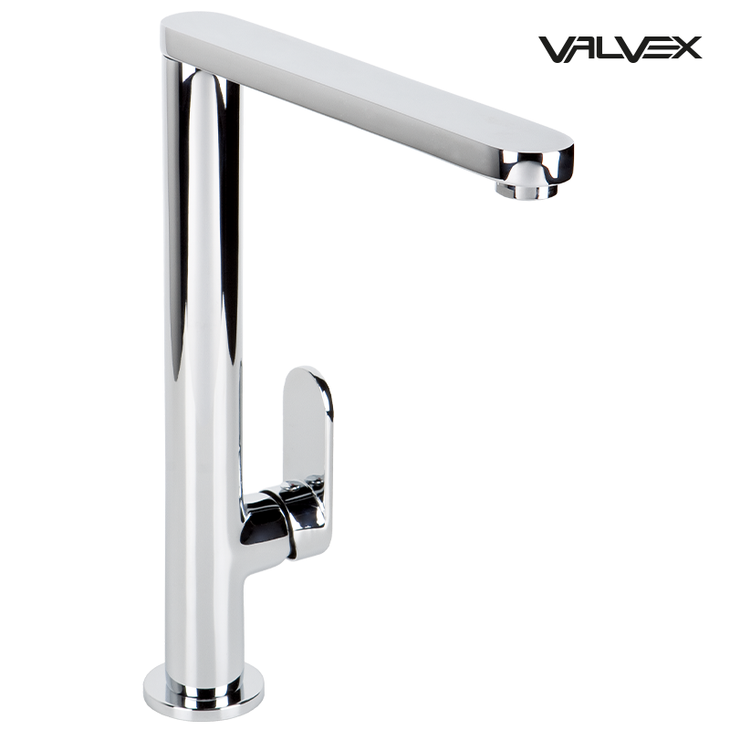 Bateria kuchenna stojąca z dźwignią z boku ELL Chrome