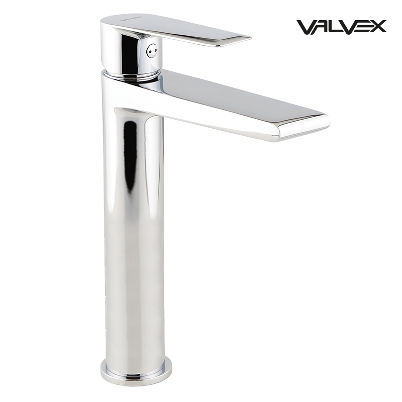 Bateria umywalkowa stojąca, nablatowa, wysoka ESTO Chrome