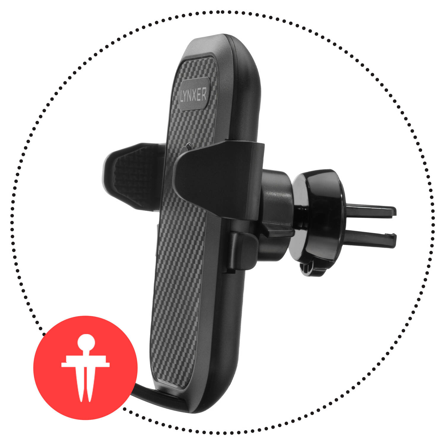 LYNXER Uchwyt Samochodowy na telefon montaż do kratki/deski - zdjęcie 2
