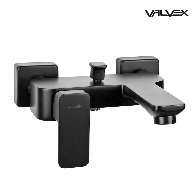 Bateria wannowa ścienna LOFT Black