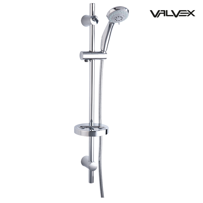 Zestaw natryskowy przesuwny z mydelniczką, 5-funkcyjny FARO Chrome