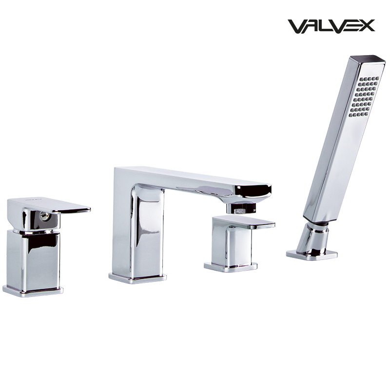 Bateria 4-otworowa stojąca LOFT Chrome