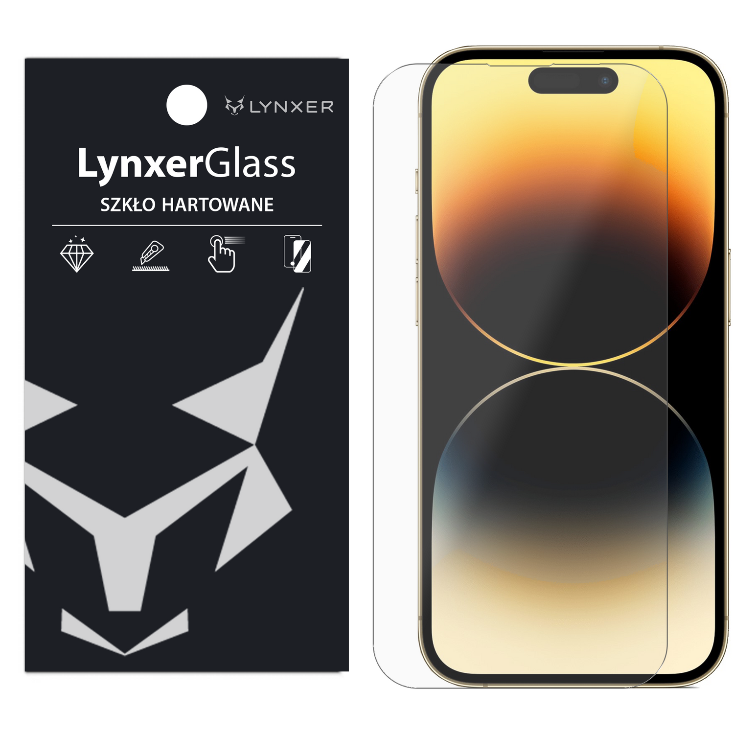 Szkło hartowane 9H Lynxer Glass do iPhone 14 Pro