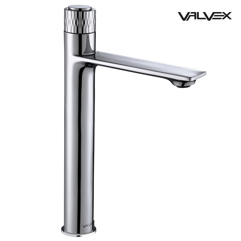 Bateria umywalkowa stojąca, nablatowa, wysoka DECOR Chrome