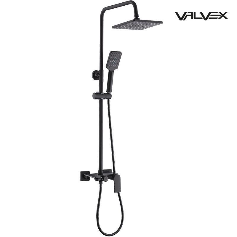 Kolumna natryskowa z wylewką wannową LOFT Black