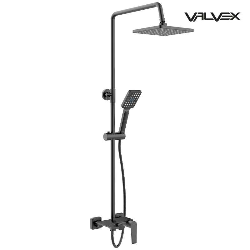 Kolumna natryskowa z wylewką wannową ESTO Black