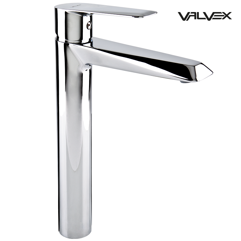 Bateria umywalkowa stojąca, nablatowa, wysoka QUASAR Chrome