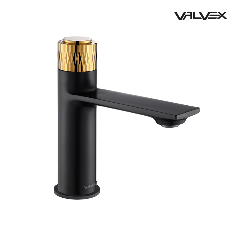 Bateria umywalkowa stojąca DECOR Black&Gold