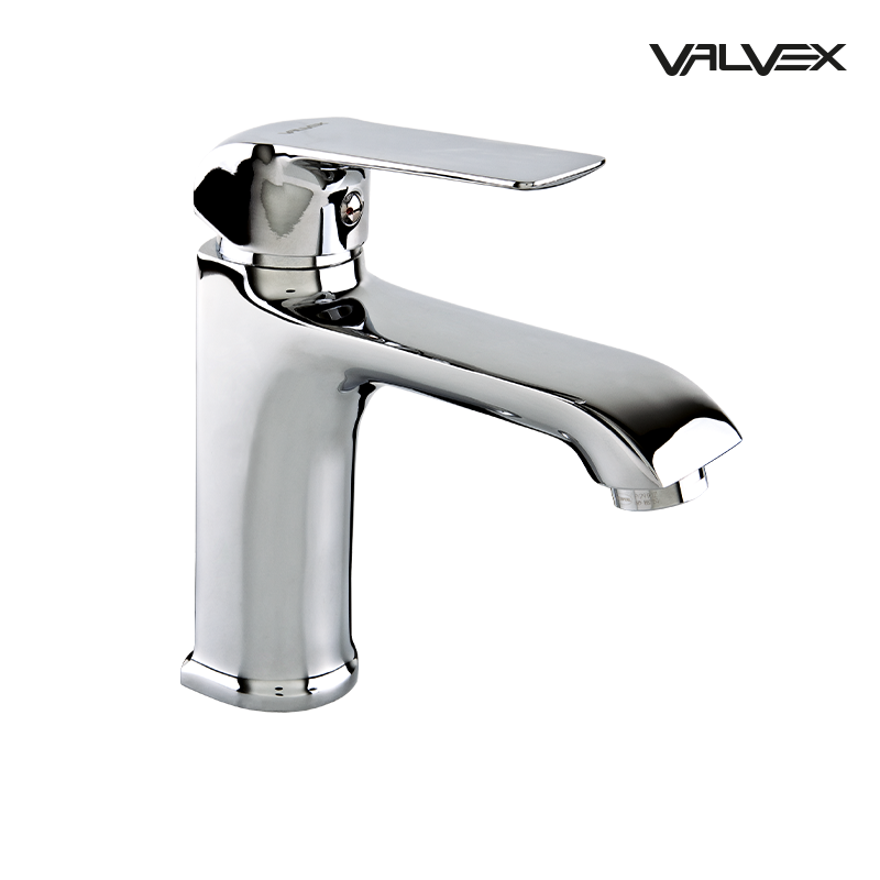 Bateria umywalkowa stojąca z automatycznym korkiem spustowym AURORA Chrome