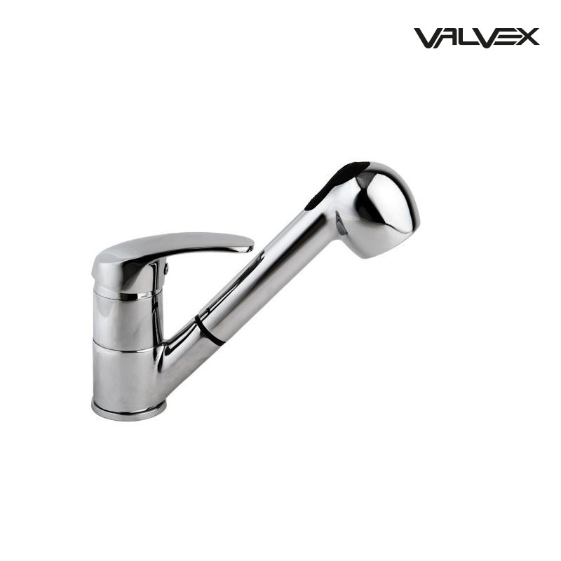 Bateria kuchenna stojąca z wyciąganą wylewką LOGIC Chrome