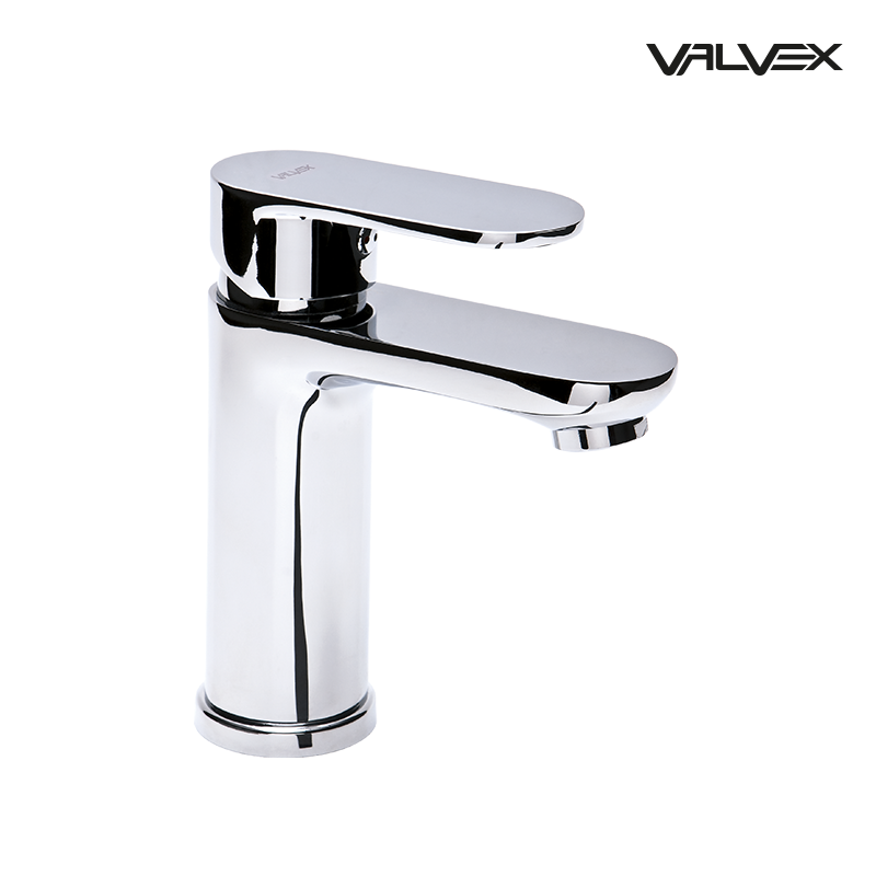 Bateria umywalkowa stojąca z automatycznym korkiem spustowym TUBE Chrome