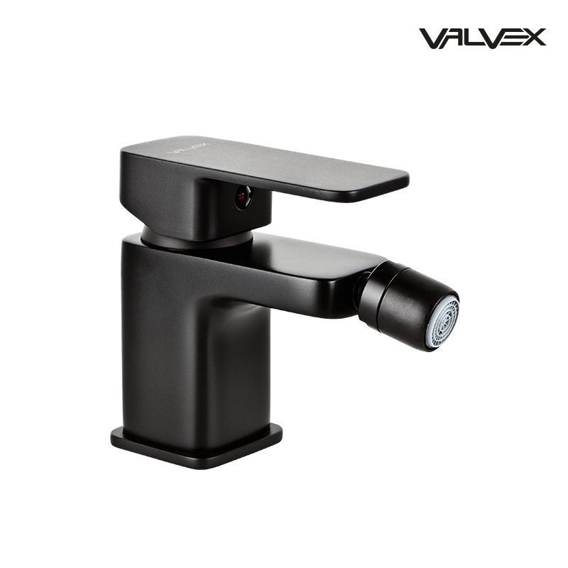 Bateria bidetowa stojąca z korkiem spustowym LOFT Black