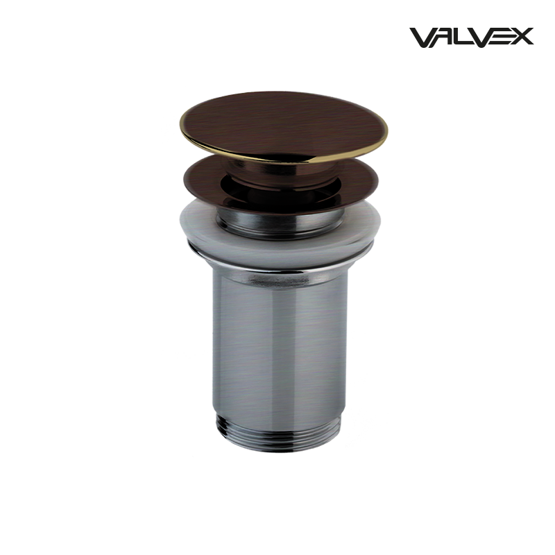 Korek spustowy do umywalek z przelewem G5/4″, VEGA Bronze