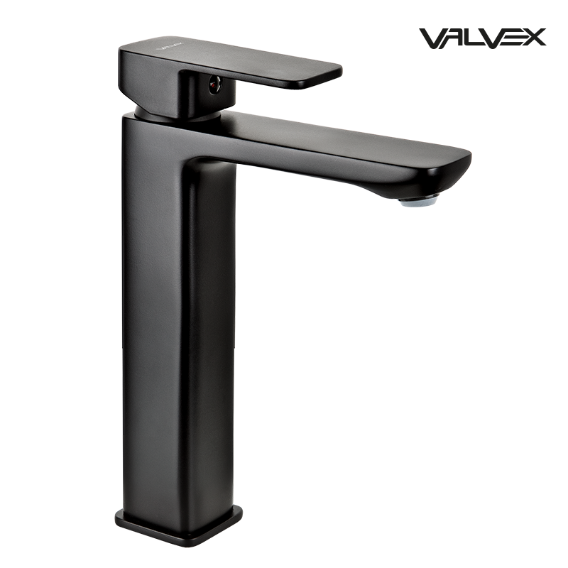 Bateria umywalkowa stojąca, nablatowa, wysoka LOFT Black