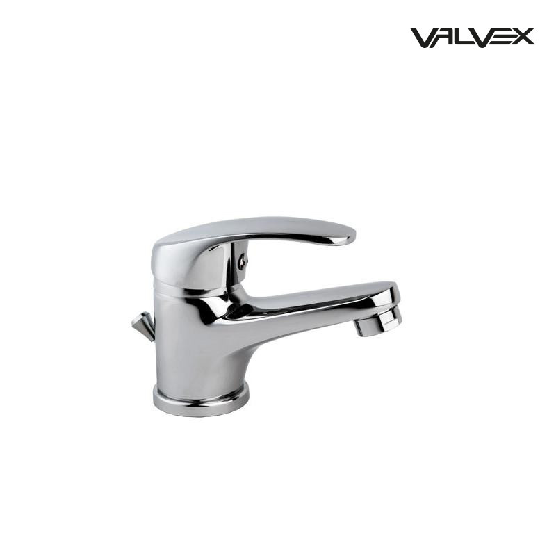 Bateria umywalkowa stojąca ze spustem, system anticalc LOGIC Chrome