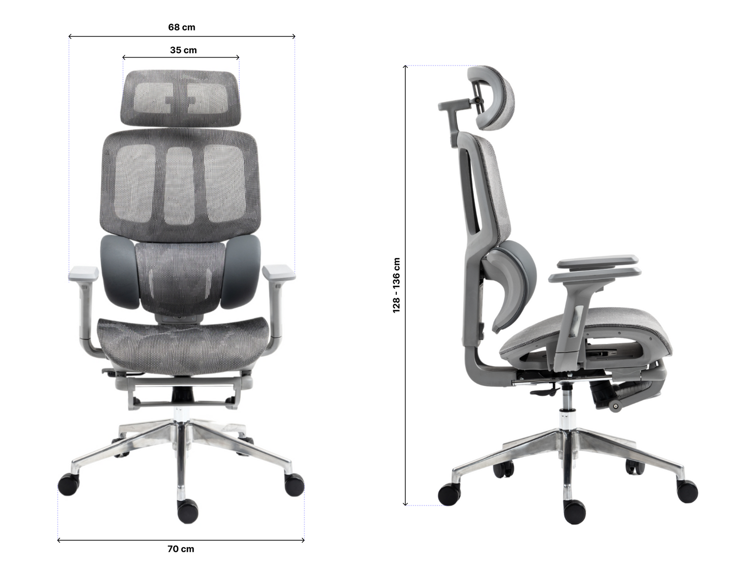Fotel Biurowy Obrotowy Ergonomiczny AX200 Krzesło do Domu Biura LYNXER - zdjęcie 4