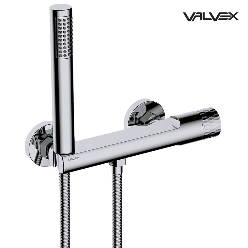 Bateria natryskowa z zestawem natryskowym DECOR Chrome