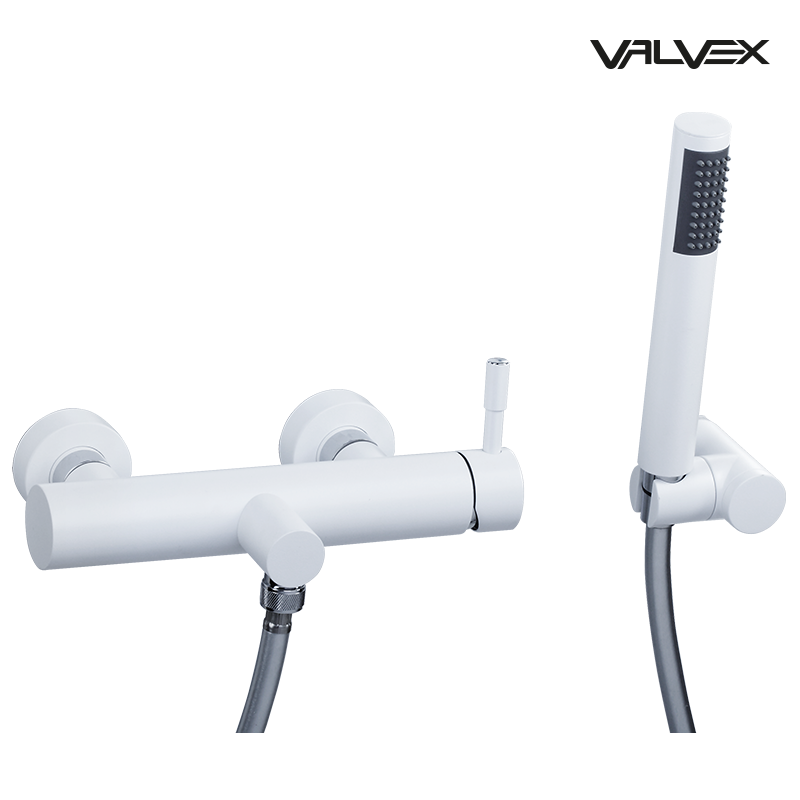 Bateria natryskowa z zestawem natryskowym VEGANE White