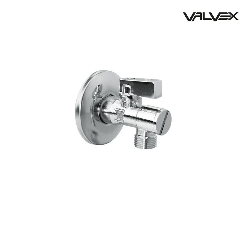 Kurek kulowy kątowy chromowany z filtrem ANGEL PLUS