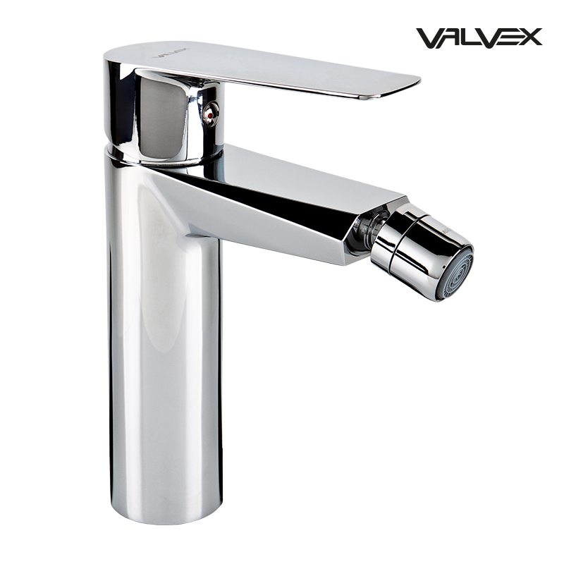 Bateria bidetowa stojąca z korkiem spustowym QUASAR Chrome