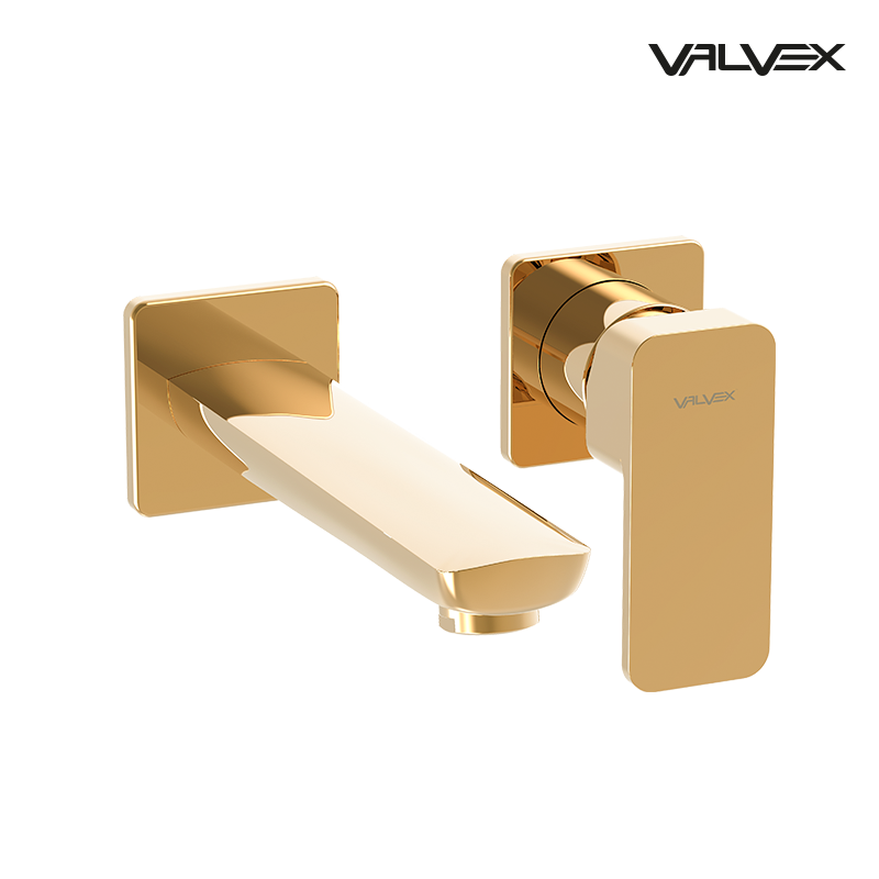 Bateria umywalkowa podtynkowa z wylewką LOFT Gold