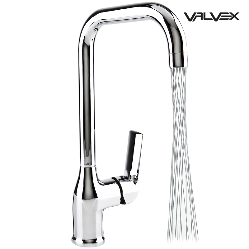 Bateria kuchenna stojąca z obrotową wylewką z perlatorem MIKADO AURORA Chrome